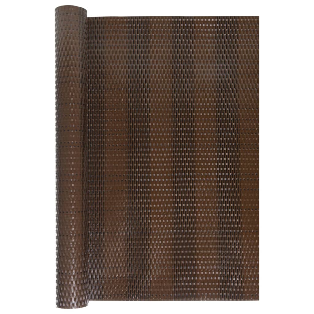 Pantalla de balcón Vidaxl 300x80 cm Poly Rattan marrón y negro