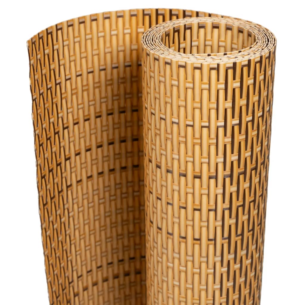 Vidaxl balkonscherm 300x80 cm poly rattan lichtbruin