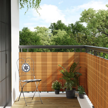 Vidaxx Balkonschirm 400x80 cm Polyrattan hellbraun