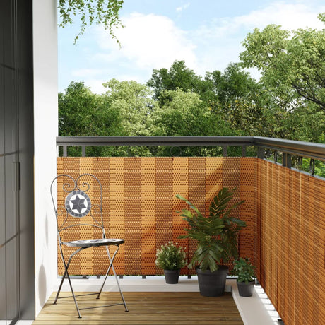 Vidaxx Balkonschirm 400x100 cm Polyrattan hellbraun