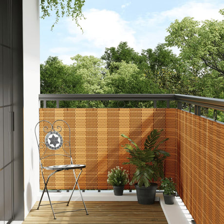 Vidaxx Balkonschirm 500x80 cm Polyrattan hellbraun