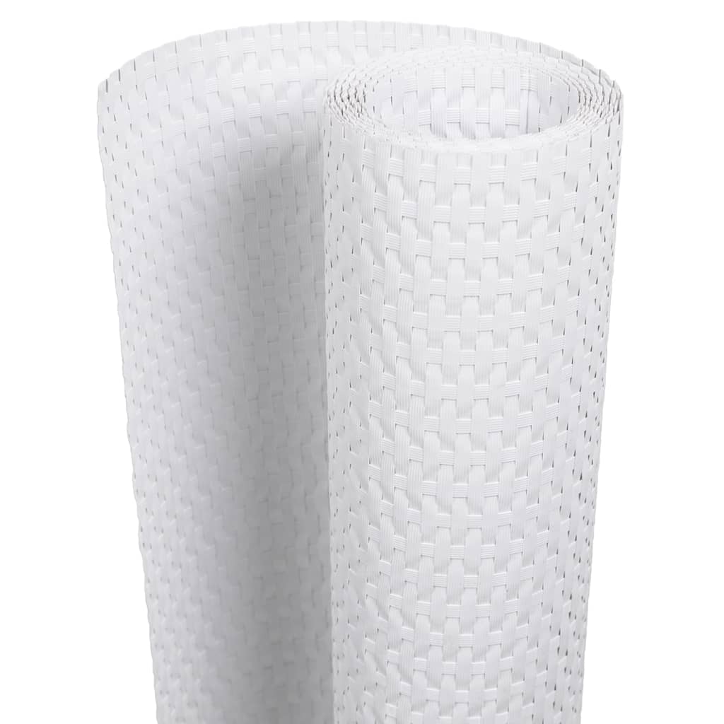 Obrazovka balkonu Vidaxl 300x100 cm Poly Rattan White