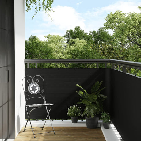Vidaxx Balkonschirm 300x100 cm Polyrattan schwarz