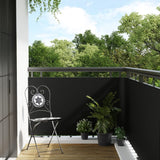 Vidaxl Balcony Screen 400x80 cm Poly Rattan Black