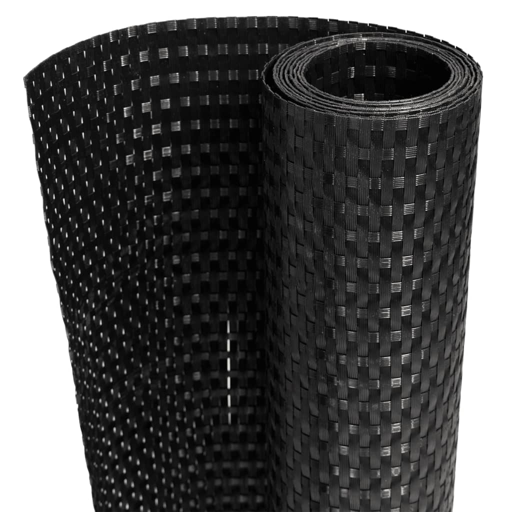 Vidaxl Balkon zaslon 400x100 cm Poly Rattan Black