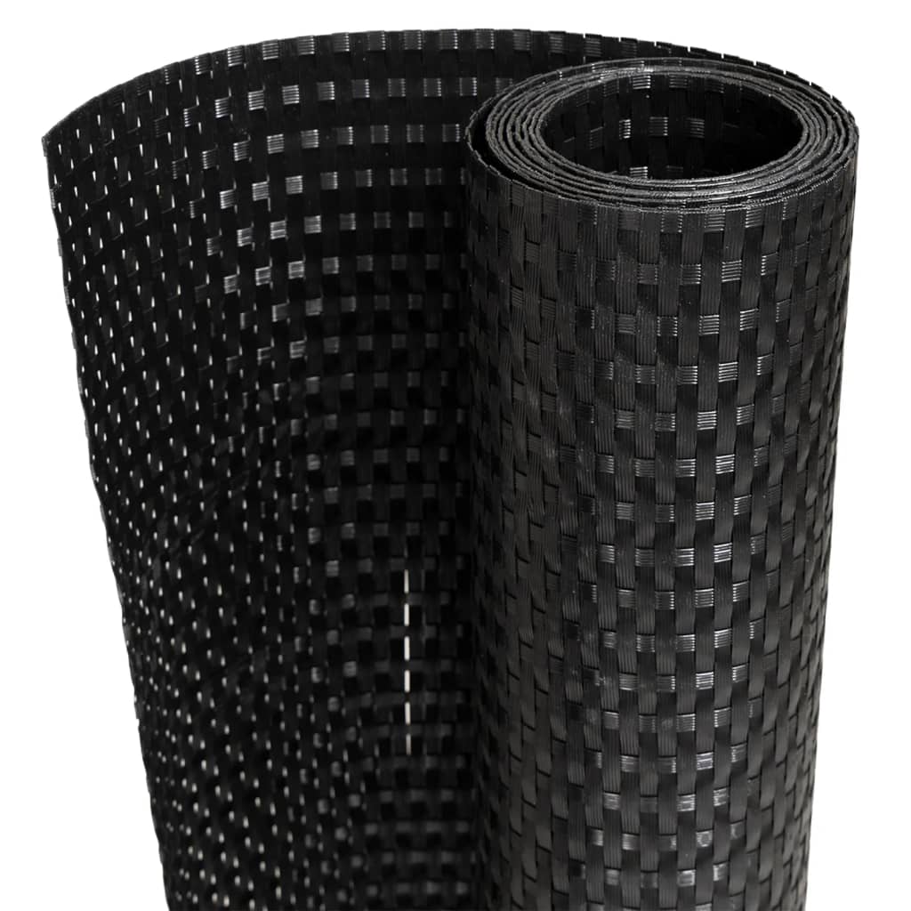 Vidaxl Balkon zaslon 500x80 cm Poly Rattan Black