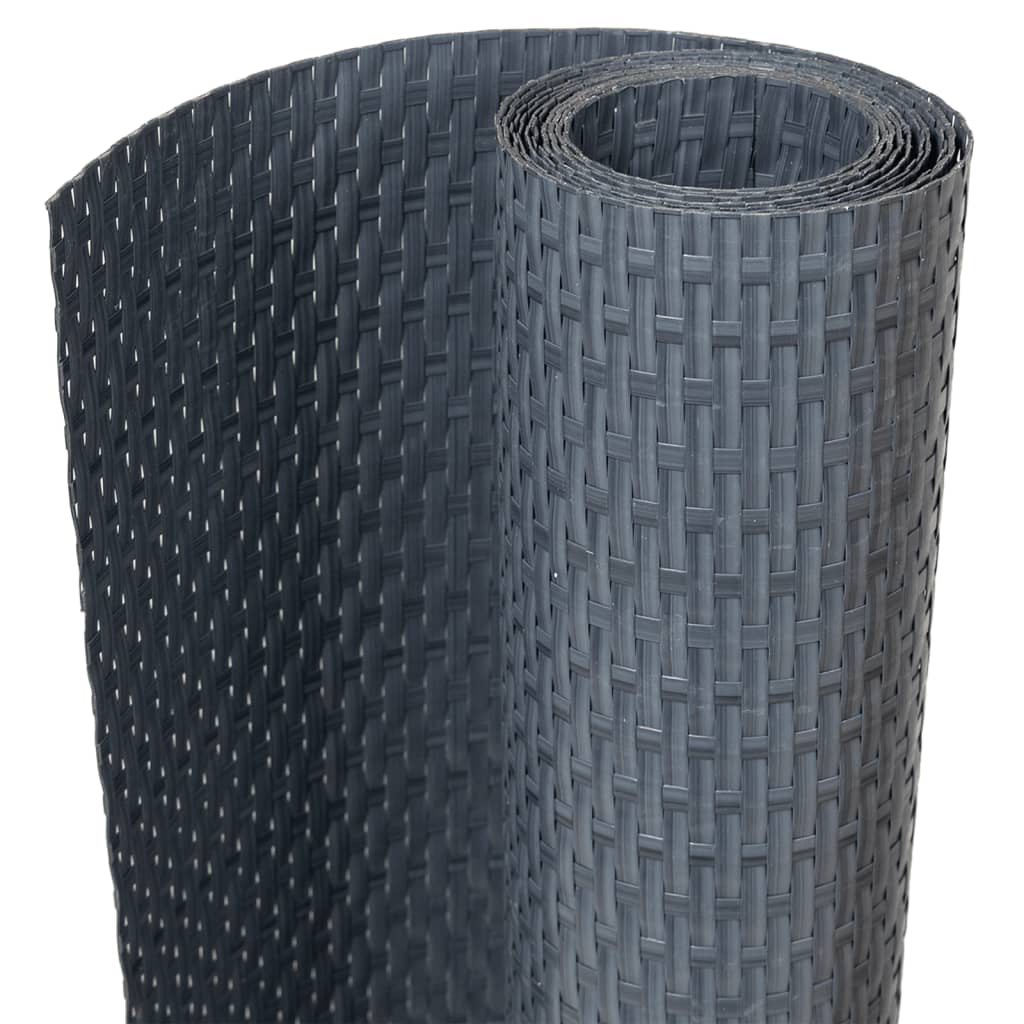 Vidaxx Balkonschirme 10 Stück 255x19 cm Polyrattan Anthrazit