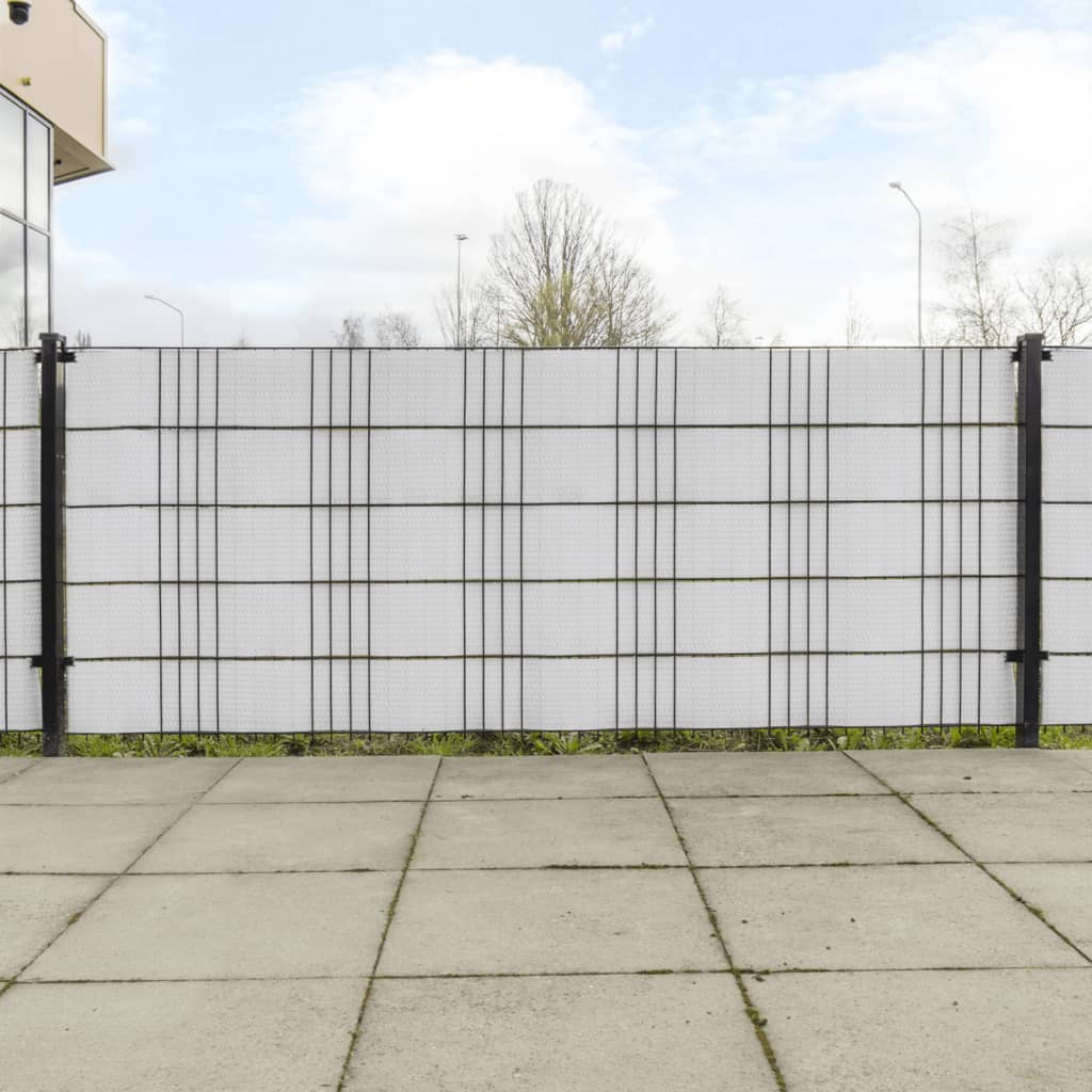 Vidaxx Balkonschirme 5 Stk. 255x19 cm Polyrattan weiß