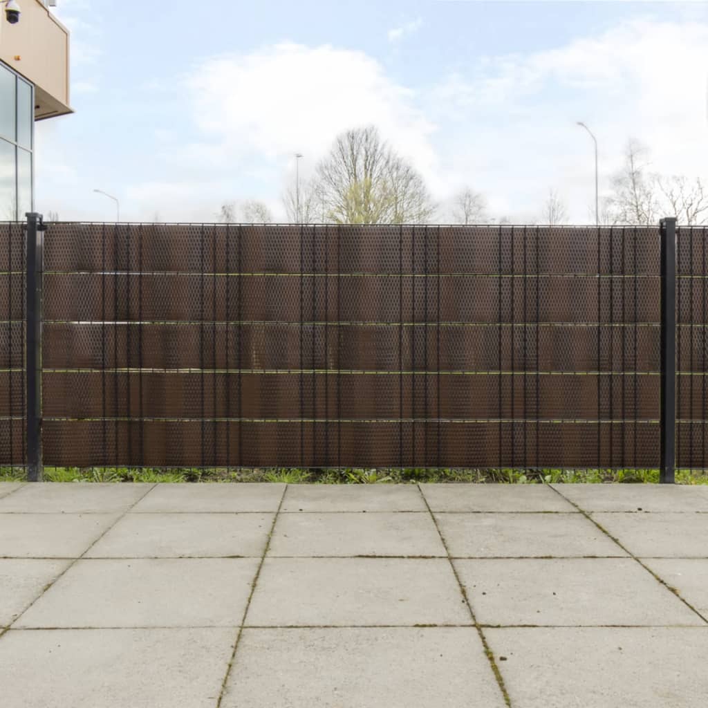 Vidaxl Balcony Screens 5 St 255x19 cm Poly Rattan Brown and Black