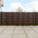 Vidaxl balkonschermen 5 st 255x19 cm poly rattan bruin en zwart