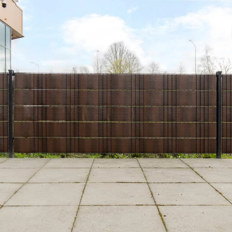 Vidaxx Balkonschirme 10 Stück 255x19 cm Polyrattan braun und schwarz