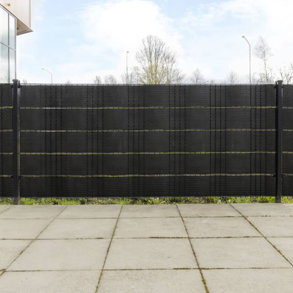 Vidaxx Balkonschirme 5 Stk. 255x19 cm Polyrattan schwarz