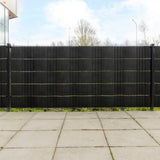 Vidaxx Balkonschirme 5 Stk. 255x19 cm Polyrattan schwarz