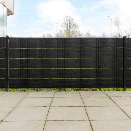 Vidaxx Balkonschirme 5 Stk. 255x19 cm Polyrattan schwarz