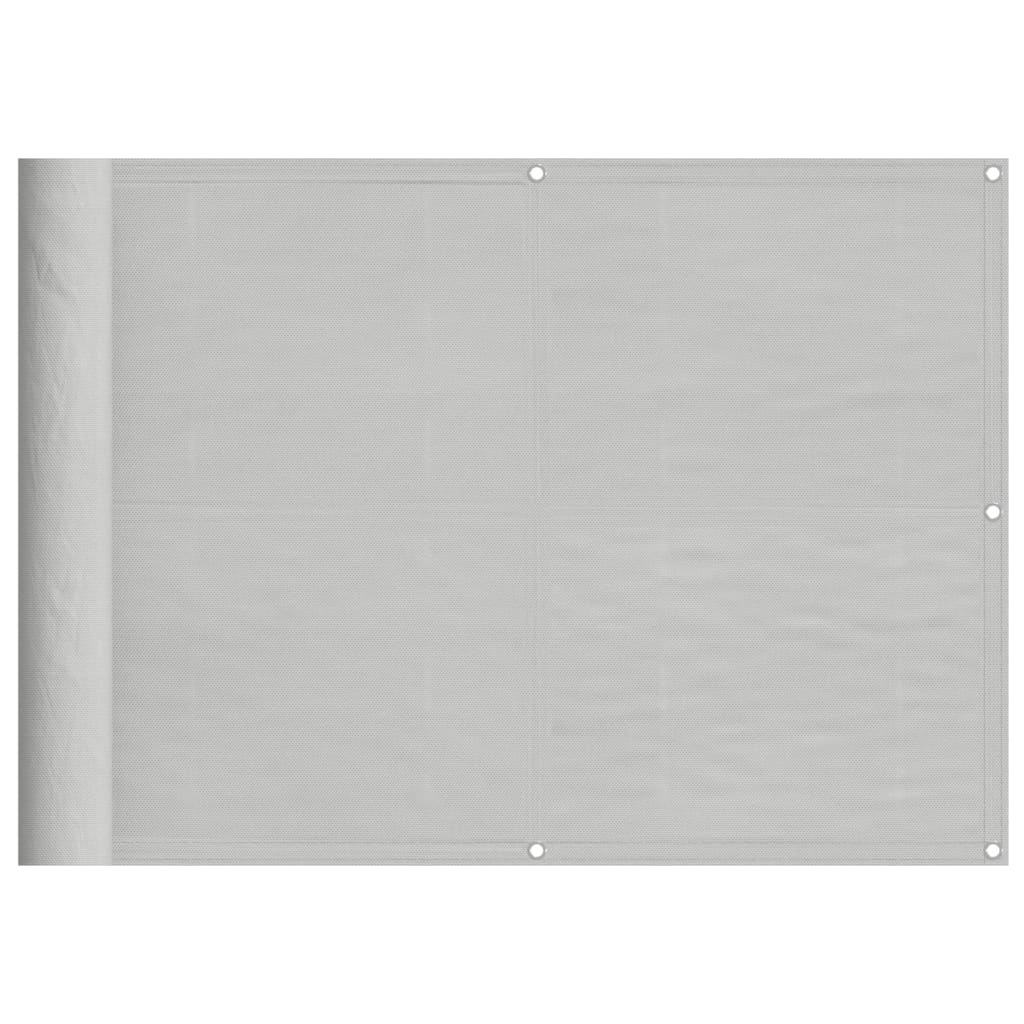 VidaXL Balkonscherm 75x600 cm 100% oxford polyester lichtgrijs