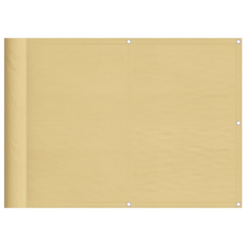 Vidaxl Balkon SCREEN 75X400 CM 100% OXFORD POOLESTER Sand -Colored