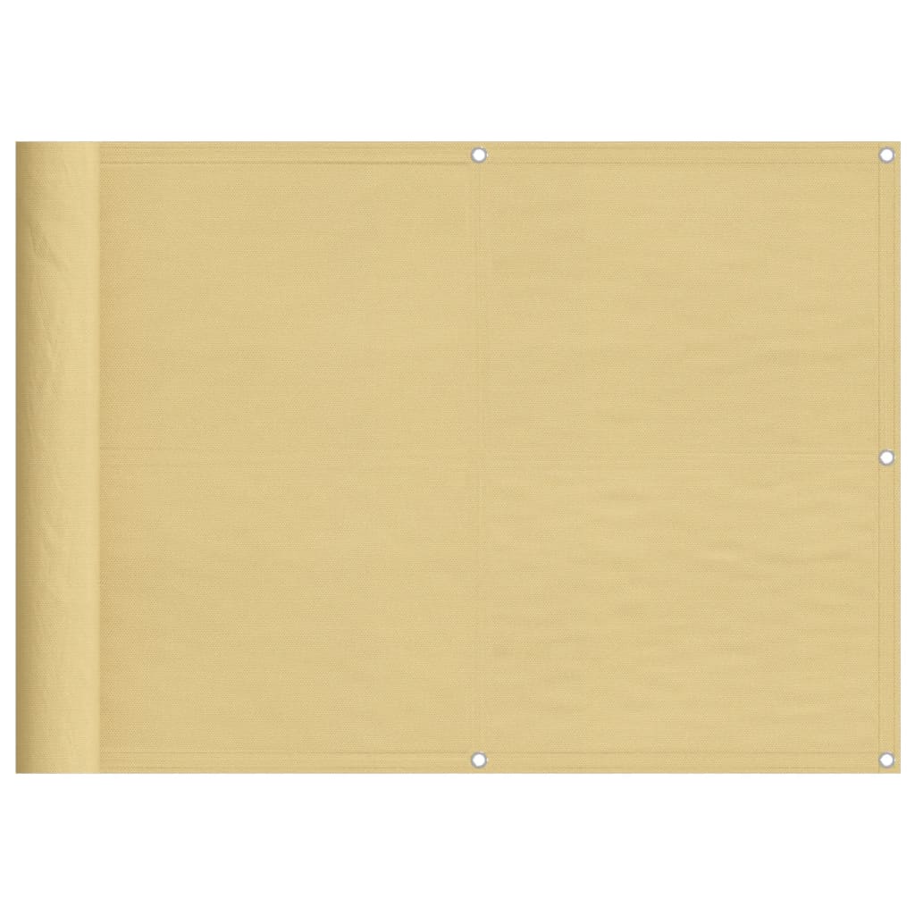 Écran de balcon Vidaxl 75x500 cm 100% Oxford Polyester Sand -Colored