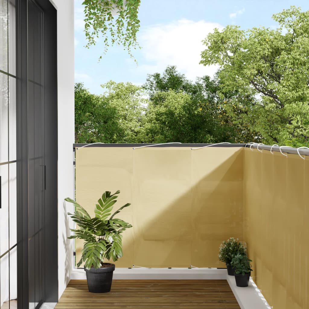 Vidaxx Balkonschirm 120x400 cm 100 % Oxford-Polyester sandfarben