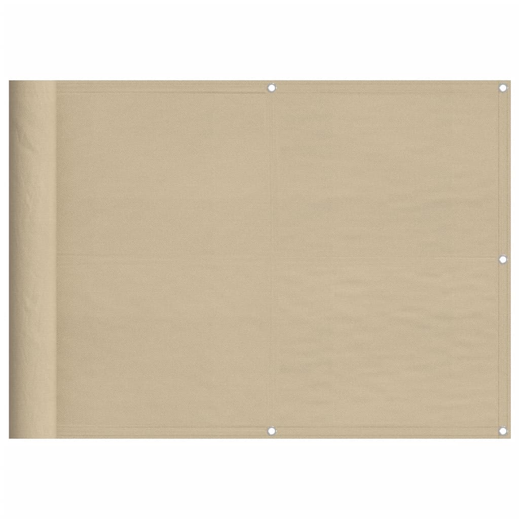 Écran de balcon Vidaxl 75x700 cm 100% Polyester oxford beige