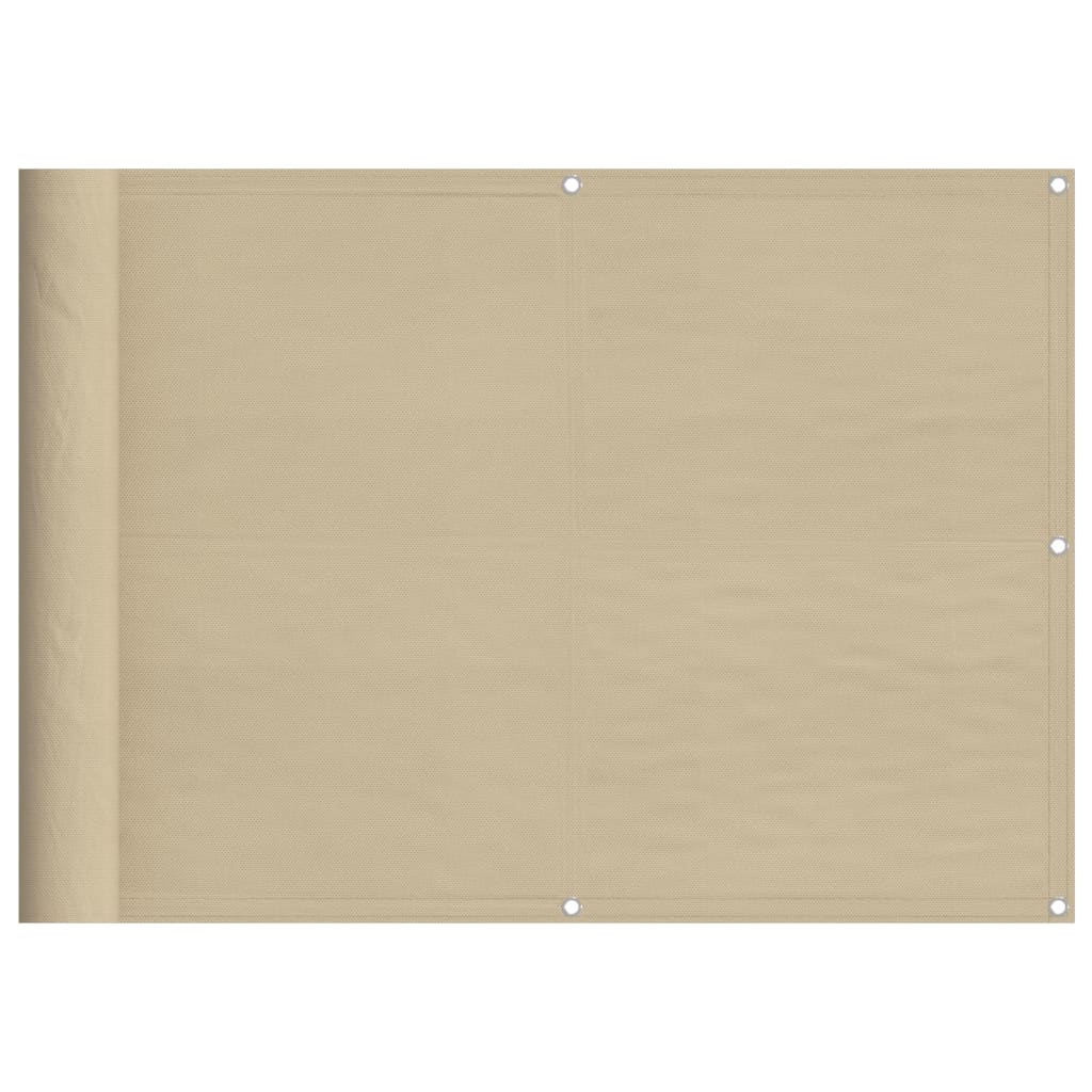 Vidaxl balkongskjerm 75x800 cm 100% Oxford polyester beige