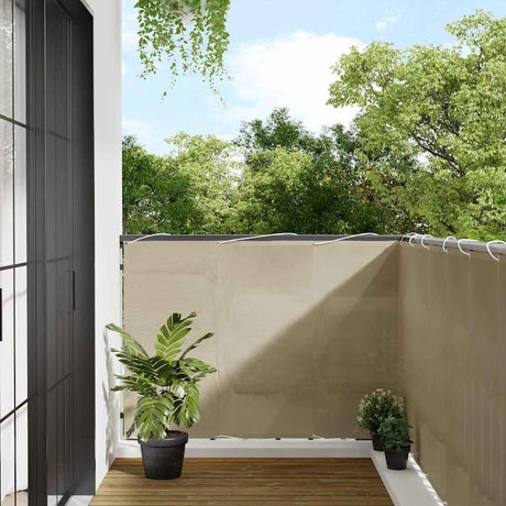 Vidaxx Balkon-Sichtschutz 120 x 1000 cm, 100 % Oxford-Polyester, Beige