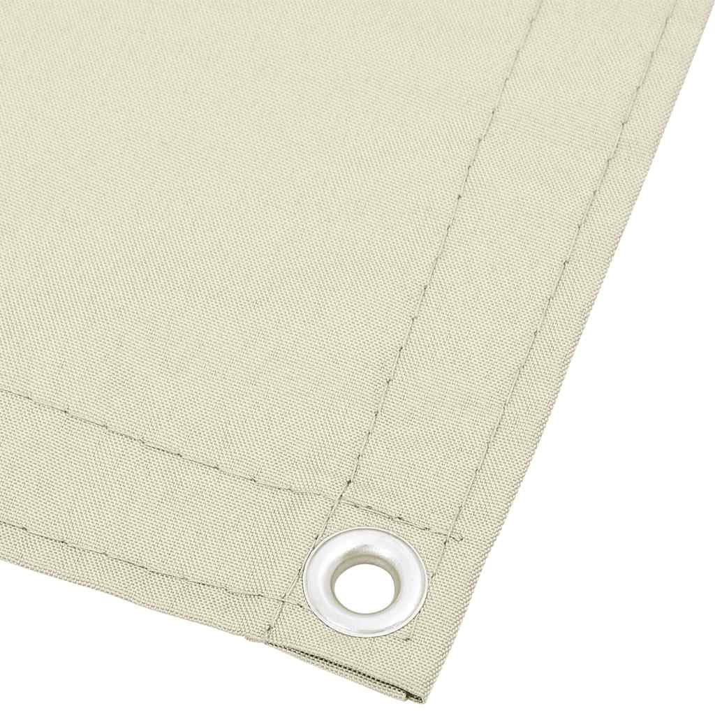 Vidaxl balkonscherm 75x1000 cm 100% oxford polyester crèmekleurig