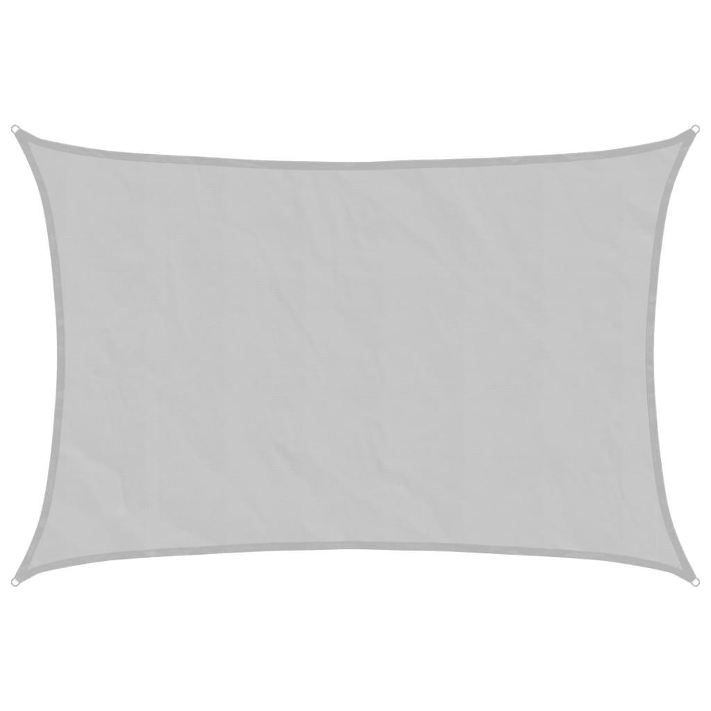 Vidaxl Sonnensegel 5x4 m 100 % Polyester Oxford hellgrau