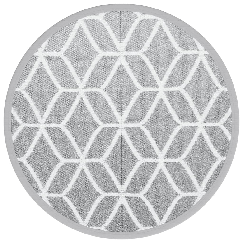 Vidaxl outside rug arakil Ø160 cm polypropene gray