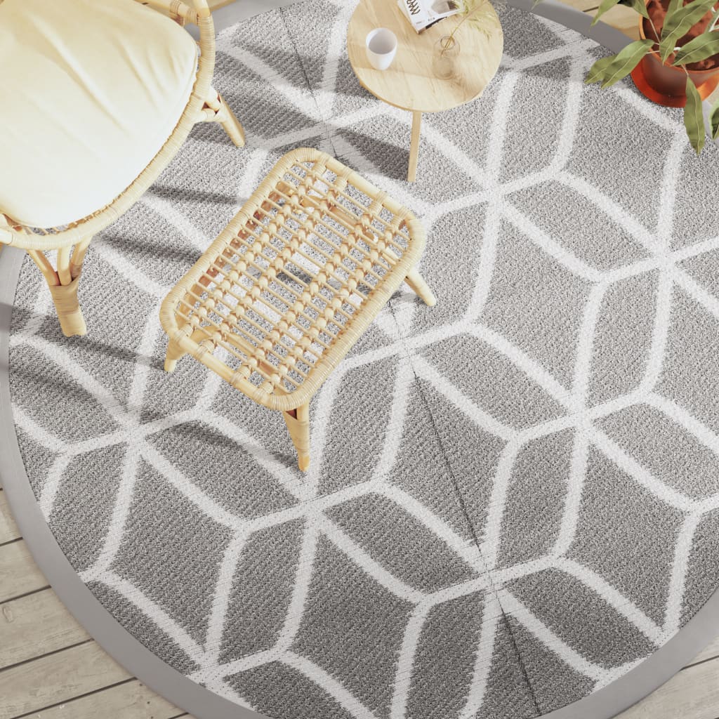Vidaxx Outdoor-Teppich Arakil ø 200 cm Polypropylen grau