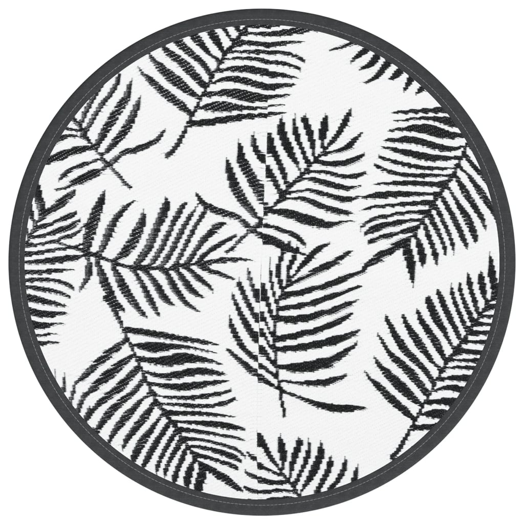 Vidaxx Outdoor-Teppich Arakil ø160 cm Polypropylen weiß und schwarz