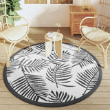 Vidaxx Outdoor-Teppich Arakil ø160 cm Polypropylen weiß und schwarz