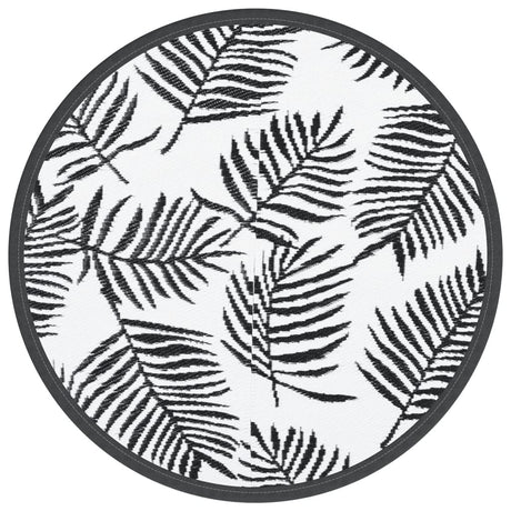 Vidaxx Outdoor-Teppich Arakil ø200 cm Polypropylen weiß und schwarz