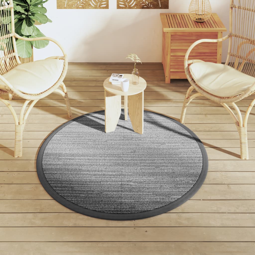 Vidaxl outside rug arakil Ø120 cm polypropene gray