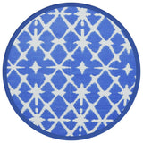 Vidaxl outside rug arakil Ø120 cm polypropene blue and white