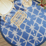 Vidaxx Outdoor-Teppich Arakil ø200 cm Polypropylen blau und weiß