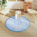 Vidaxl afuera de la alfombra Arakil Ø120 cm Polypropene Baby Blue