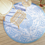 Vidaxx Outdoor-Teppich Arakil ø160 cm Polypropylen Babyblau