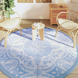 Vidaxl afuera de la alfombra Arakil Ø200 cm Polypropene Baby Blue