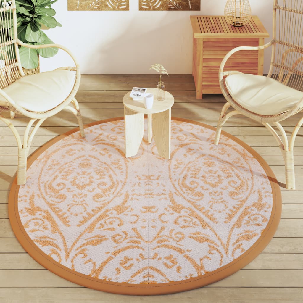 Vidaxx Outdoor-Teppich Arakil ø160 cm Polypropylen orange und weiß