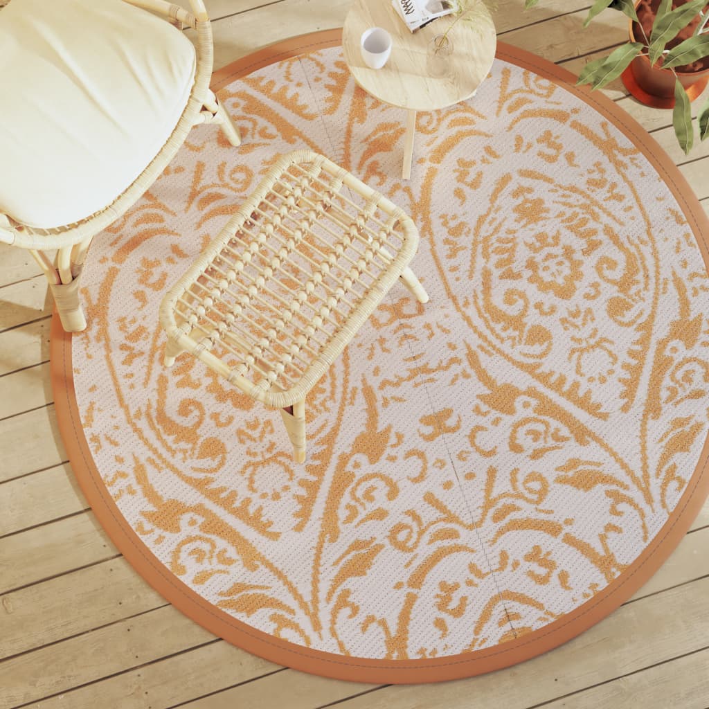Vidaxx Outdoor-Teppich Arakil ø160 cm Polypropylen orange und weiß