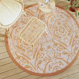 Vidaxx Outdoor-Teppich Arakil ø160 cm Polypropylen orange und weiß