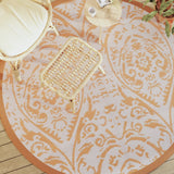 Vidaxx Outdoor-Teppich Arakil ø200 cm Polypropylen orange und weiß