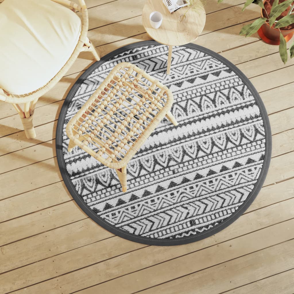 Vidaxx Outdoor-Teppich Arakil ø120 cm Polypropylen schwarz