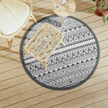 Vidaxx Outdoor-Teppich Arakil ø120 cm Polypropylen schwarz