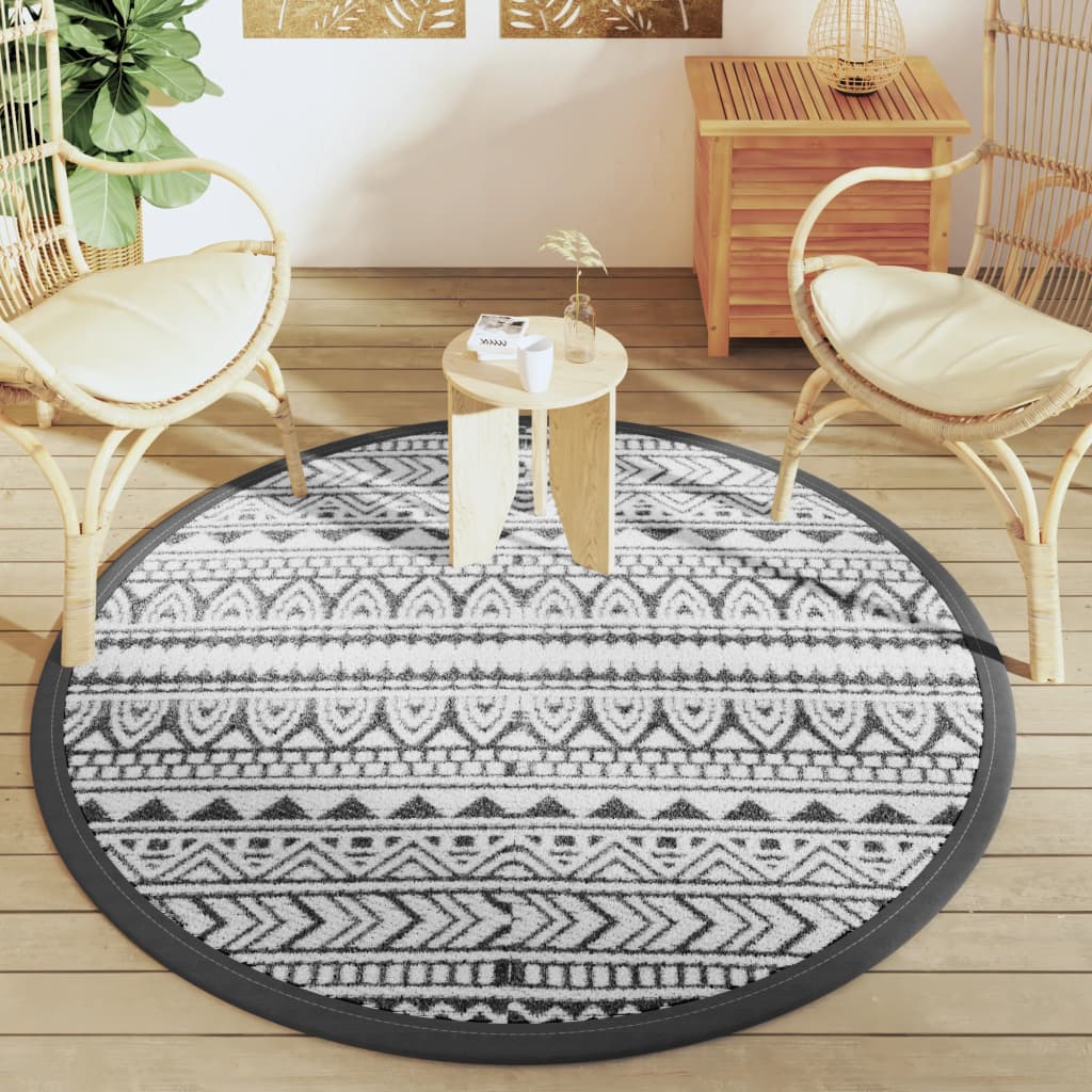 Vidaxx Outdoor-Teppich Arakil ø160 cm Polypropylen schwarz