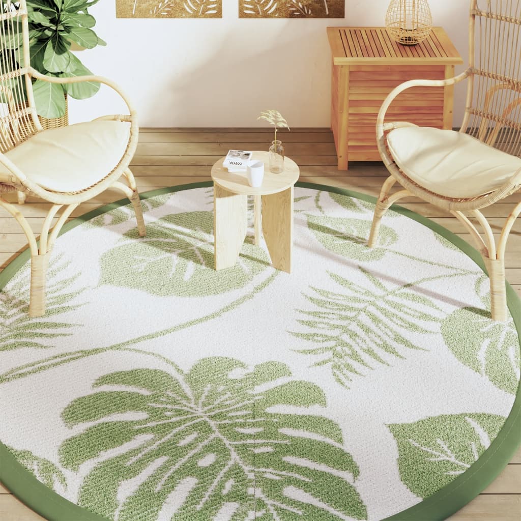 VidaXL Outdoor-Teppich Ø200 cm Polypropylen grün