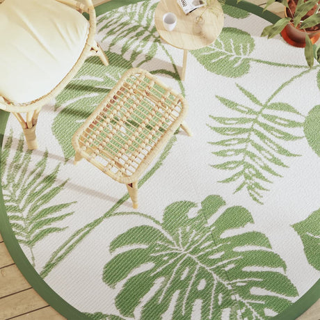 VidaXL Outdoor-Teppich Ø200 cm Polypropylen grün