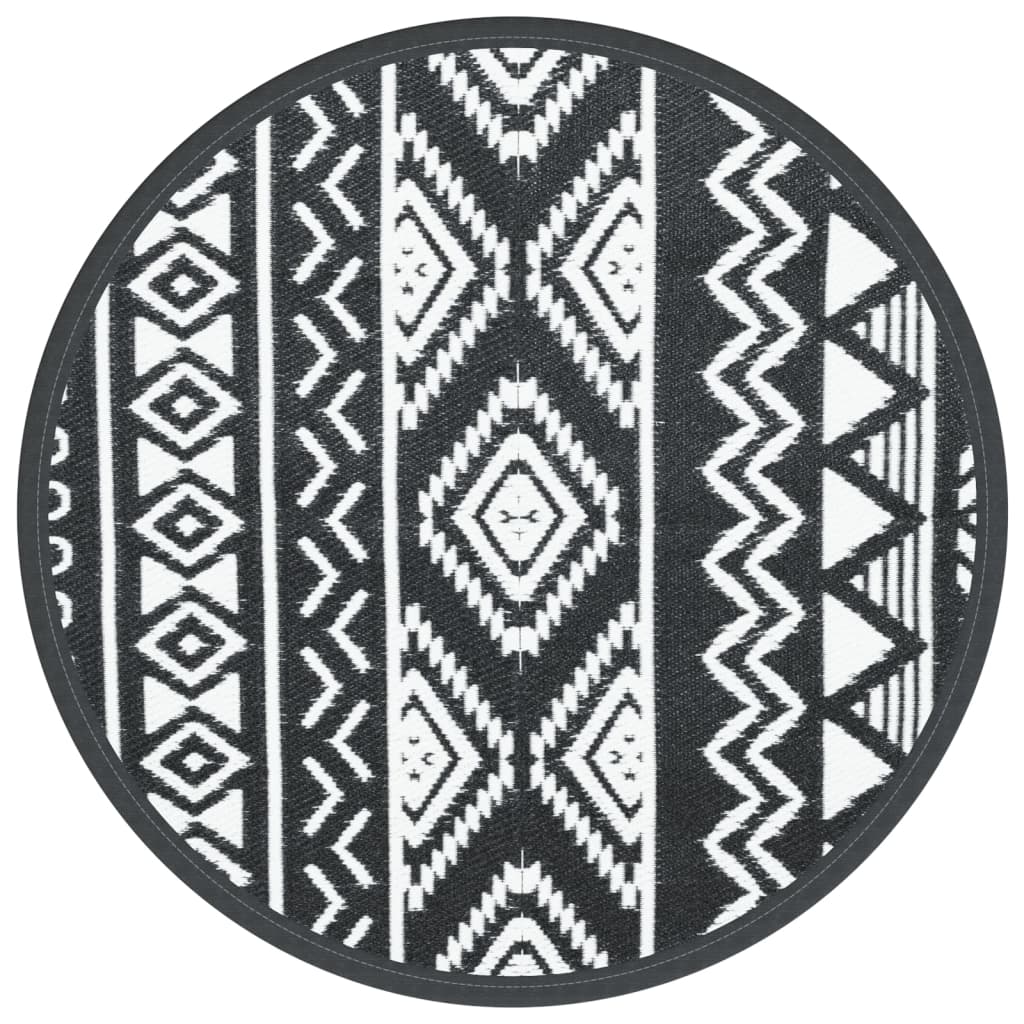 VidaXL outside rug arakil Ø160 cm polypropene black