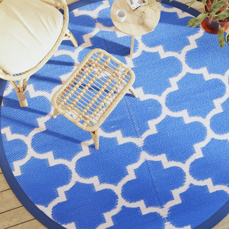 Vidaxx Outdoor-Teppich Arakil ø 200 cm Polypropylen blau
