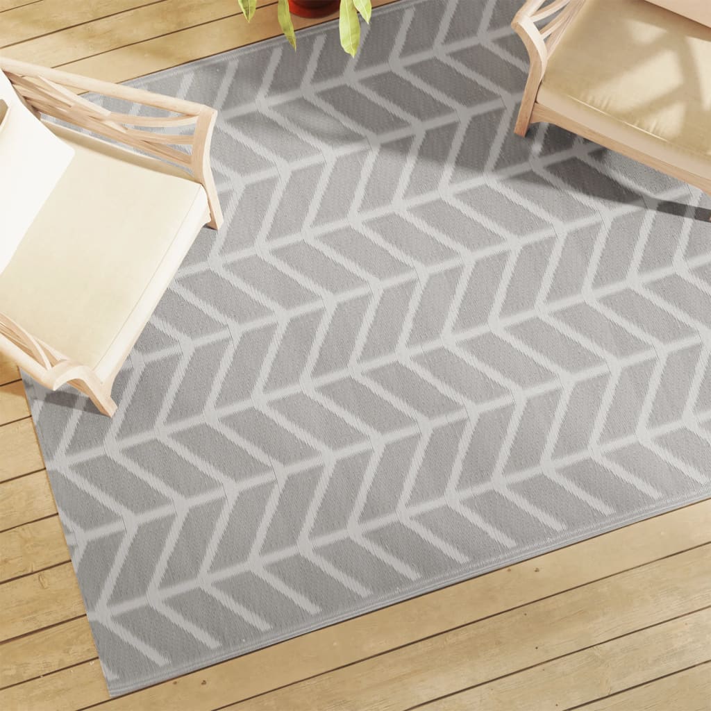 Vidaxl afuera de la alfombra Arakil 160x230 cm pp gris